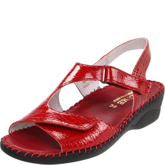 NEW LAPLUME women\'s angela sandals in red